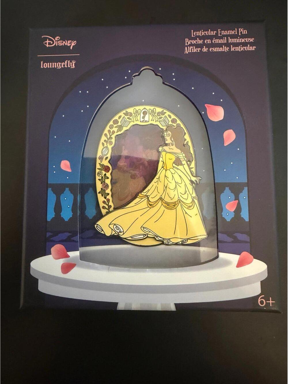 Beauty and the Beast Princess Series 3" Collector Box Lenticular Pin LE 2100